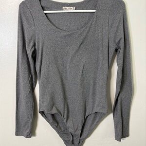 Heart Hips Charcoal Long Sleeve Bodysuit